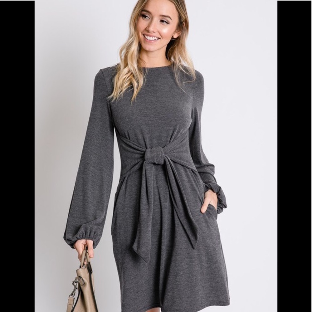 Long sleeves knit dress
